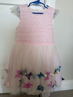 Pink Tulle Butterfly Party Dress for Kids